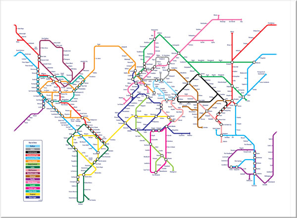 new york map of cities. (New York Subway Map)